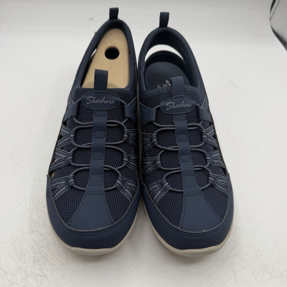 Skechers New Coool Sweet Promise Sandals Womens Sz 9.5 Navy Blue Slip On Shoes - Picture 5 of 11